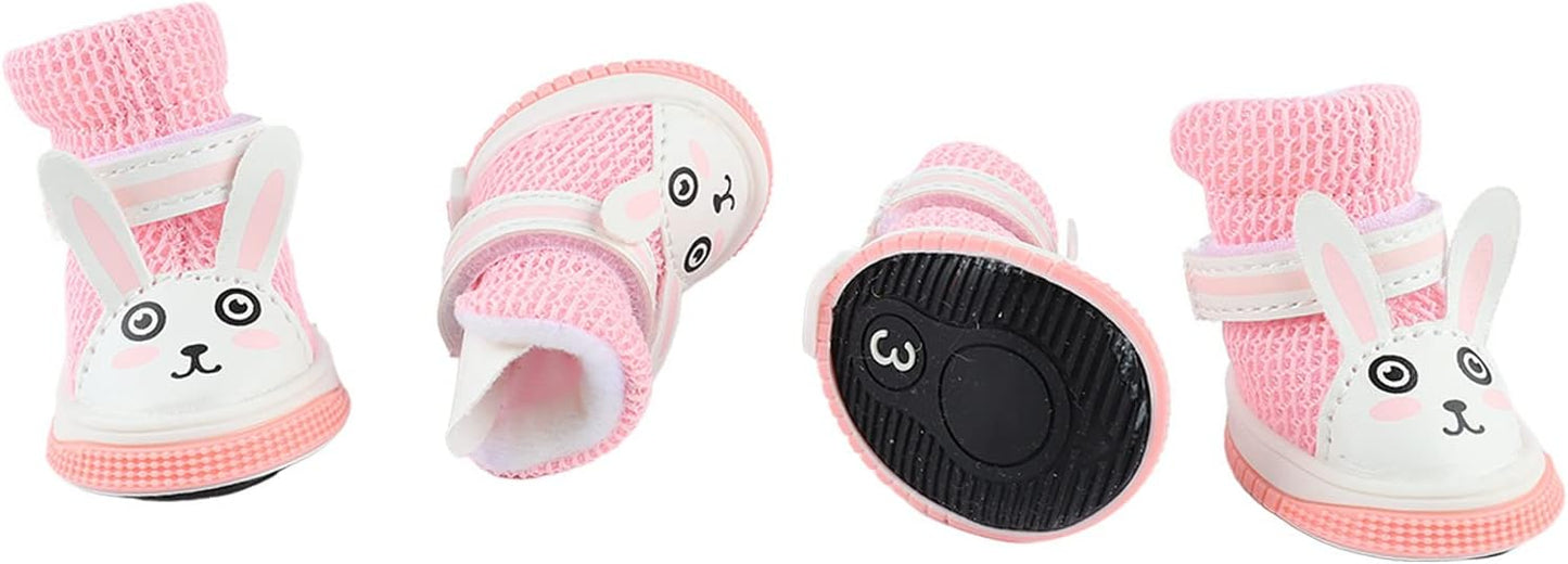Yctze Breathable Lightweight Dog Shoes - Cute Mesh Puppy Boots for Spring Summer, Hot Pavement Summer Puppy Dog Boots Nonslip Small Dog Shoes for Protection and Comfort, Winter Snowy Day