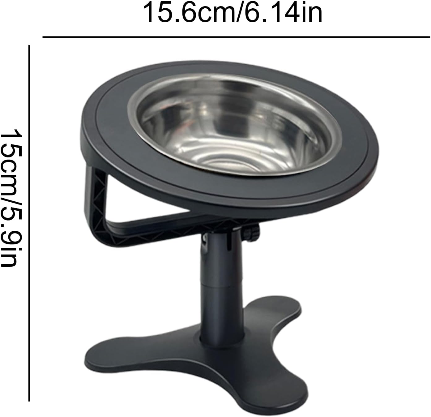 Elevated Bowls - Cat Feeder for | Height Adjustable Stand with Tiltable & Removable Stainless Steel Insets for Senior Cats, Small Dogs, Kittens and Fast Eaters