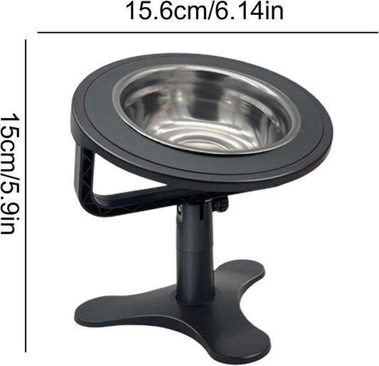 Elevated Bowls - Cat Feeder for | Height Adjustable Stand with Tiltable & Removable Stainless Steel Insets for Senior Cats, Small Dogs, Kittens and Fast Eaters