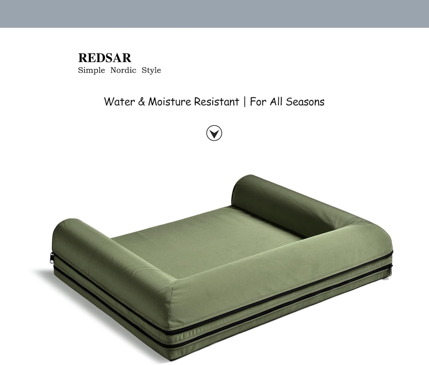 Dog Bed for Small Dogs, Waterproof & Scratch-Resistant Puppy Sofa Bed with Removable Cover High-Density Foam Orthopedic Pet Bed for Chihuahuas, Poodles, Bichons, and Cats (Green)