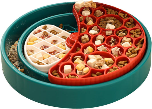 Dog Slow Feeder Bowl | Anti-Choking Food Enrichment Puzzle | Dog Bowls Slow Feeder - for Puppy Pet Cat Breed Eating Feeding Licking Drinking