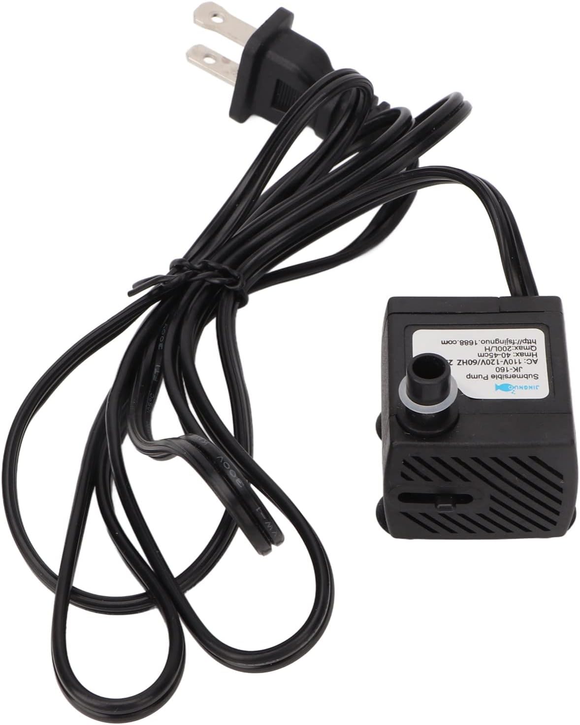 Mini Aquarium Water Pump, US Plug 110-120V Lightweight IPX8 Waterproof Pet Fountain Pump for Cats for Aquarium