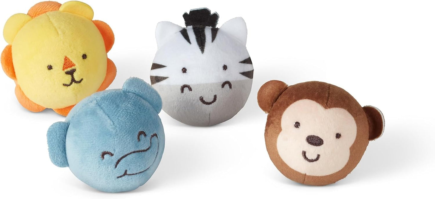 Melissa & Doug Rollables Safari Friends Infant and Toddler Toy (4 Pieces)
