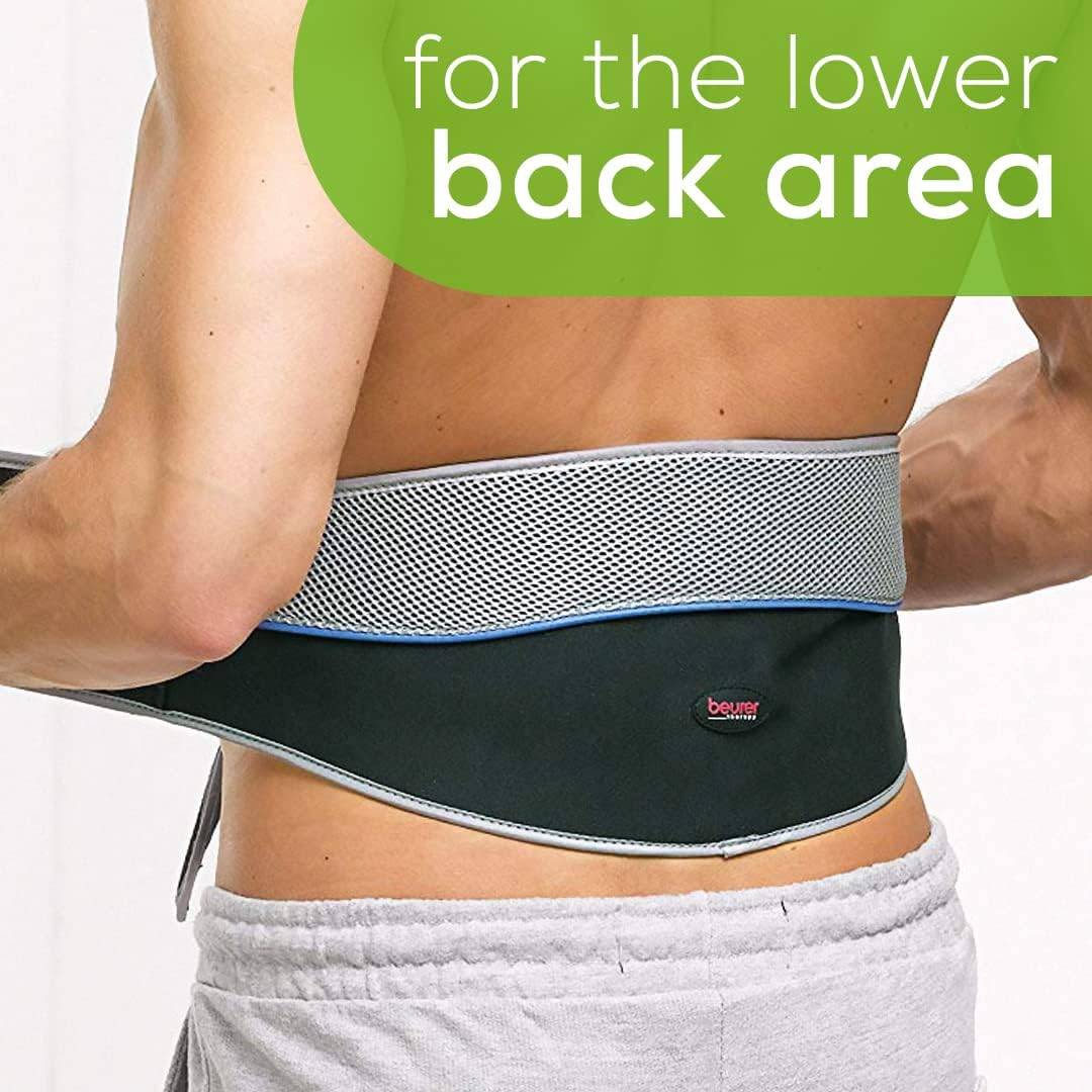 Beurer EM38 Lower Back Pain Relief Belt, TENS Unit Muscle Stimulator | 4 Electrodes | Adjustable & Breathable | Women & Men | Fits 30”-55” Waist | Lower Back Support, Lumbar Support, Back Brace Belt