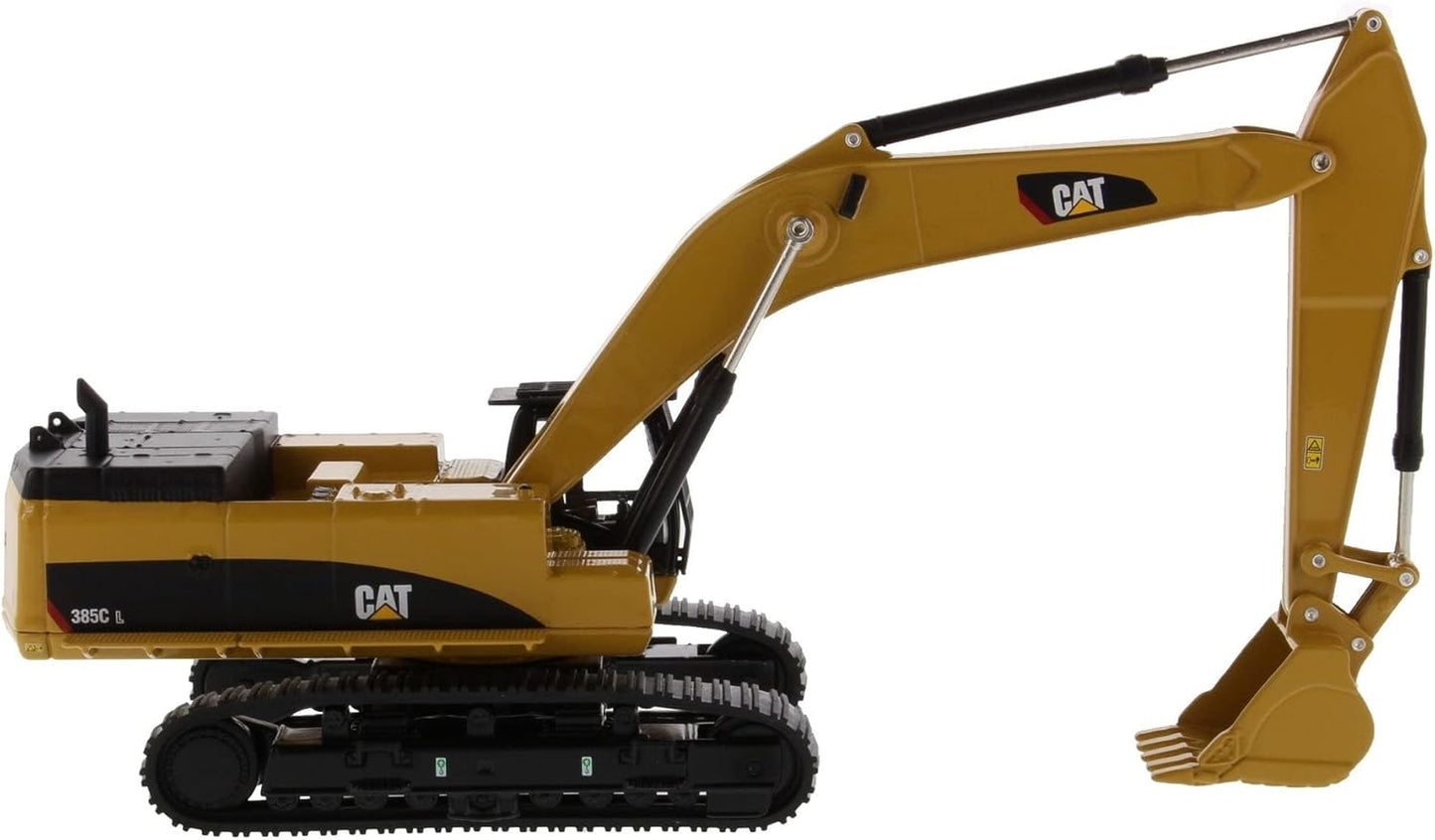 Diecast Masters 1:64 Caterpillar 385C L Hydraulic Excavator, Play & Collect Series Cat Trucks Construction Equipment | Scale Model Collectible 85694