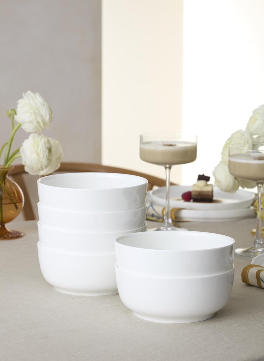 Lenox 899190 Modern White Coupe 18-Piece Dinnerware Set, Service For 6
