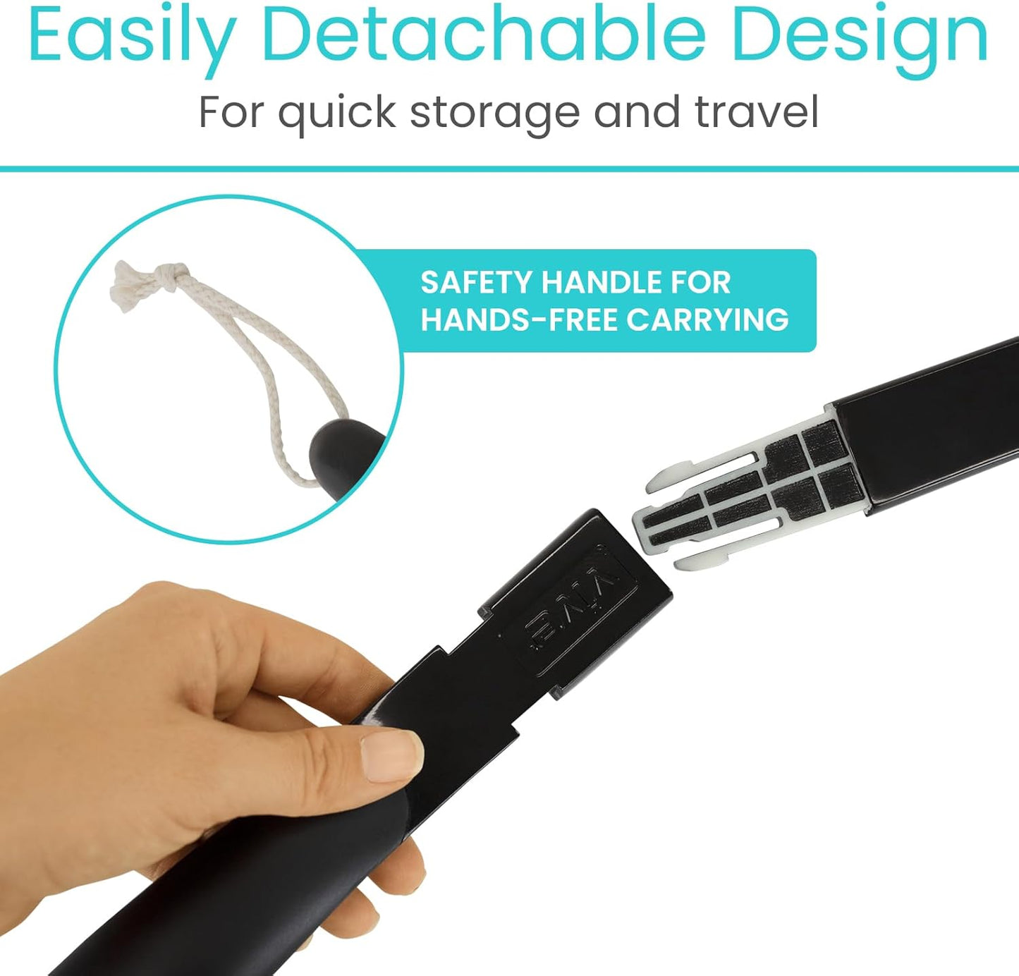 Vive Sock Remover Device for Seniors - Sock Aid and Shoe Horn for Compression Socks, Hosiery and Stockings - Sock Assist for Elderly, Men, Women - No Bending Daily Assistance Device