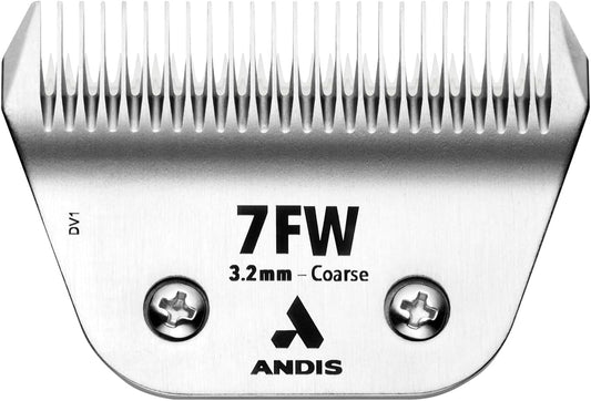 Andis 561465 ceramicEDGE Detachable Wide Blade #7FW – Carbon Steel Pet Clipper Blade, Coarse Tooth, Professional Grooming Performance