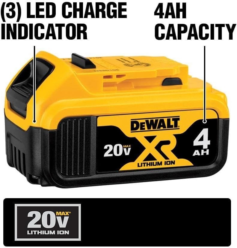DEWALT Grease Gun Kit 20V MAX with 4.0Ah Battery and Charger, Cordless Grease Gun, LED Light, 42” Hose, 10,000 PSI, Variable Speed Triggers (DCGG571M1)