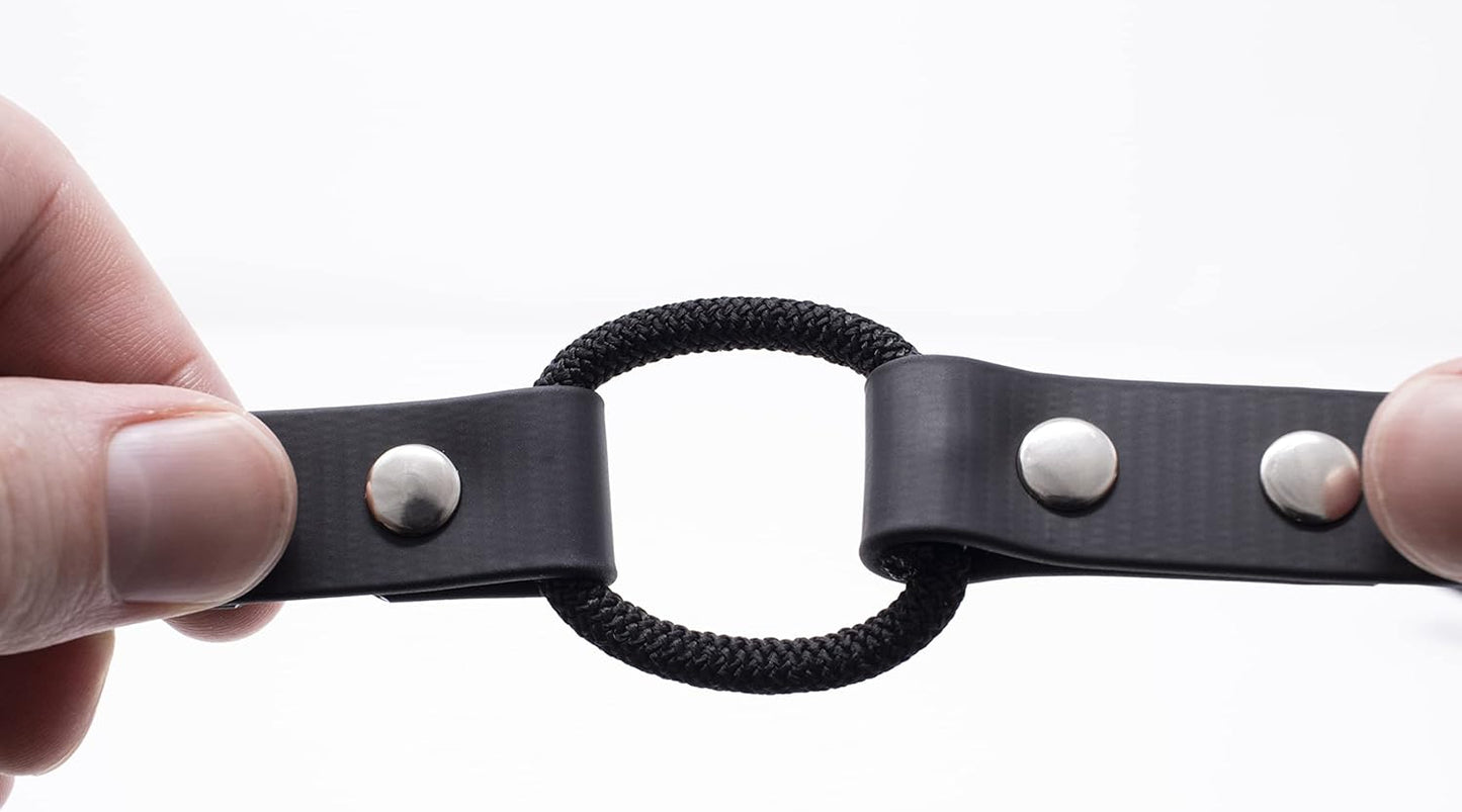 Educator 3/4-Inch Dog Training Collar Strap–ONLY Fits ME-300, ET-300/400, EZ-900, PE-900 & PG-300 Receivers – NOT Compatible with FE-580, ET-800 or UL-1200–Quick Snap Biothane Bungee Collar, Black