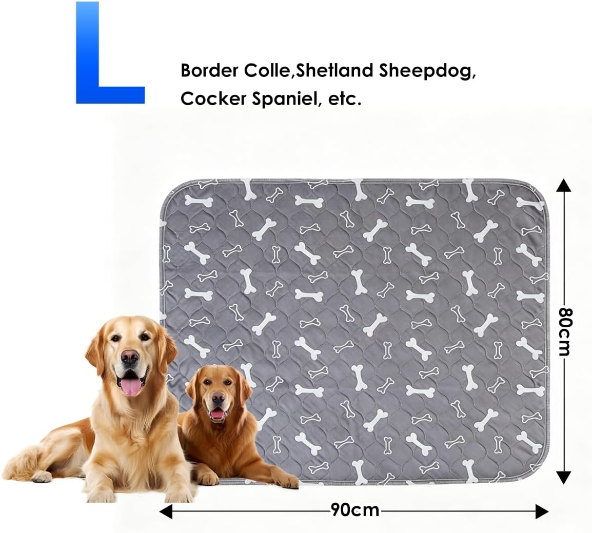 Puppy Pee Pads for Dogs Reusable Puppy Pads with Pheromones Durable 4-Layer Leak-Proof Training Mats with Non-Slip Bottom Pet Training Pads for Home & Travel -L