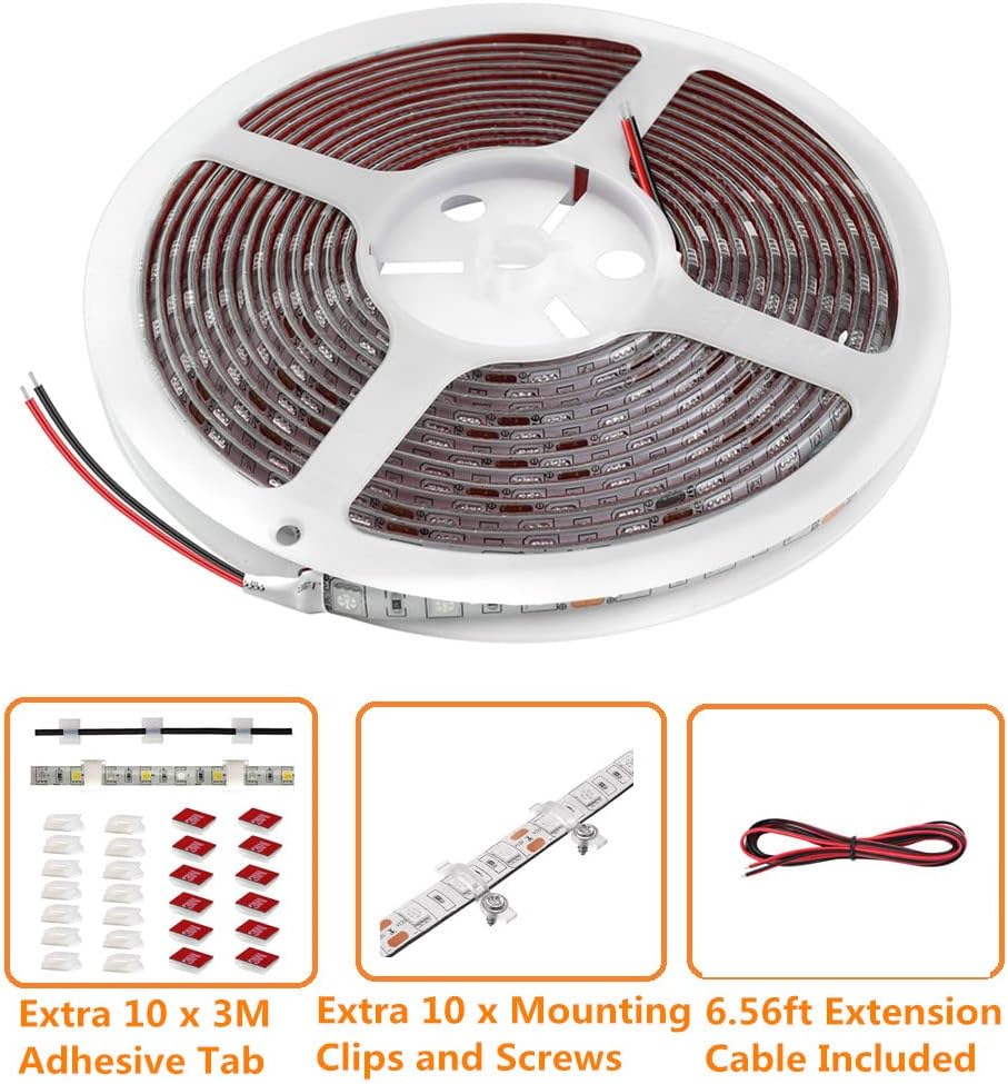 RV Awning Led Lights,12V 20FT Camper Awning Lights for Camper Motorhome Travel Trailer Concession Stands Food Trucks, Waterproof RV Exterior Underglow Light Strip for Party BBQ