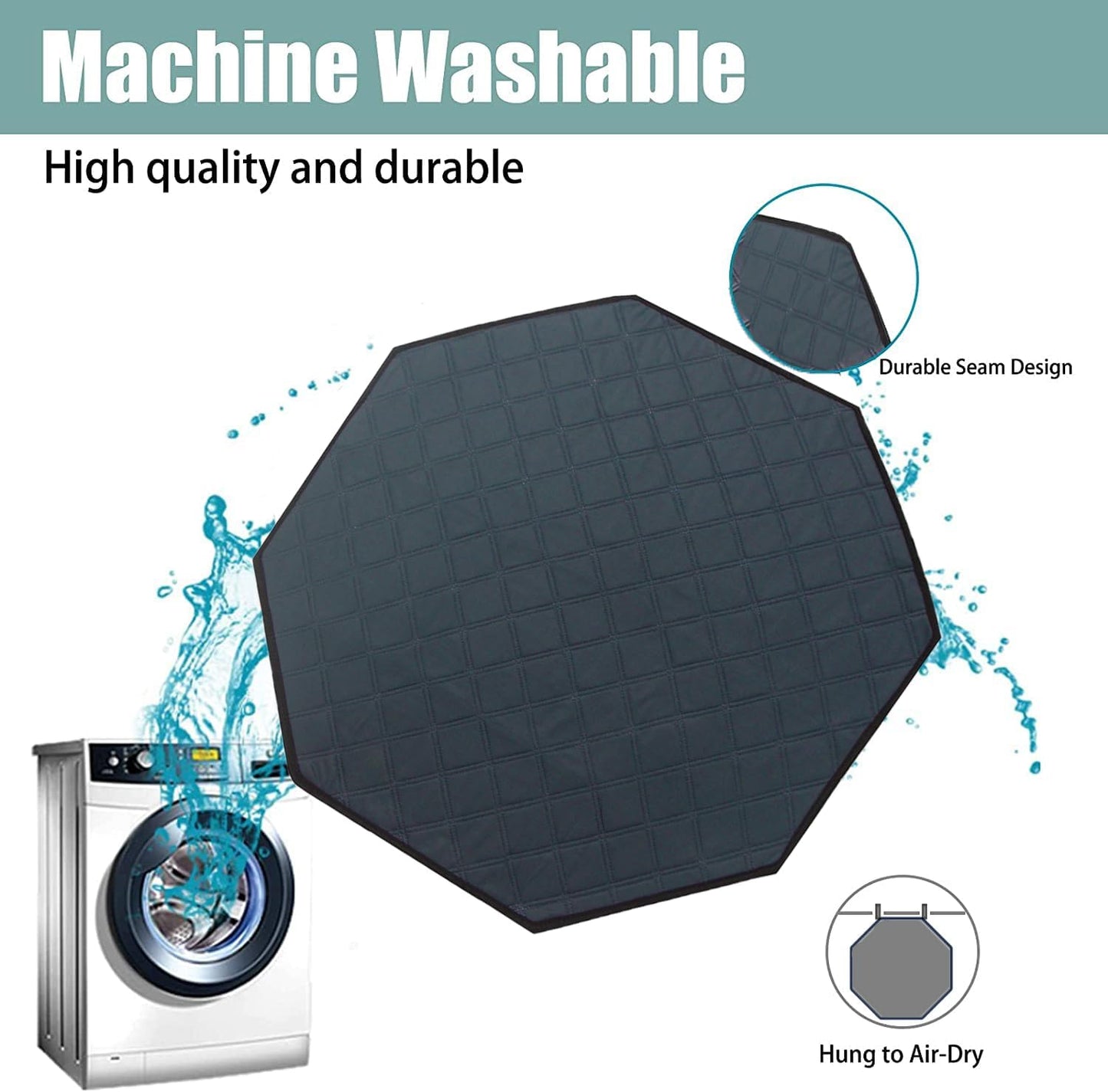 Dog Playpen Mat, Washable Pee Pad for Octagon Puppy Whelping Pading Leakproof Potty Training Pad Liner for Crate Kennel Indoor