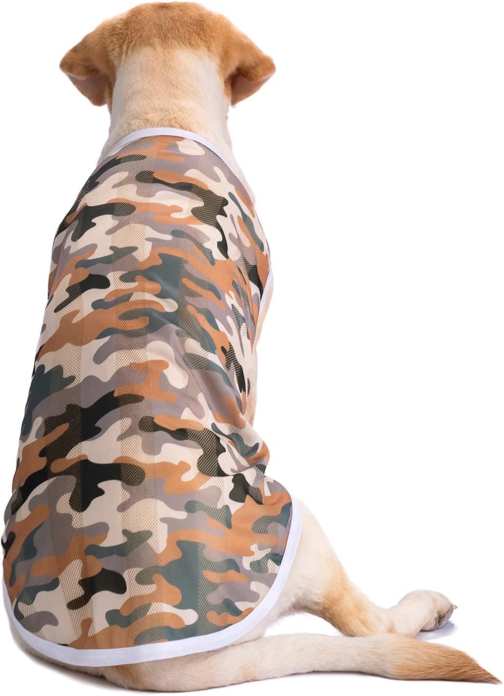 HDKUW Pet Clothes,Dog Summer T-Shirt Cool Breathable Sunscreen Dog Vest Clothes Outfit Costume for Medium Large Dogs Camouflage 5XL