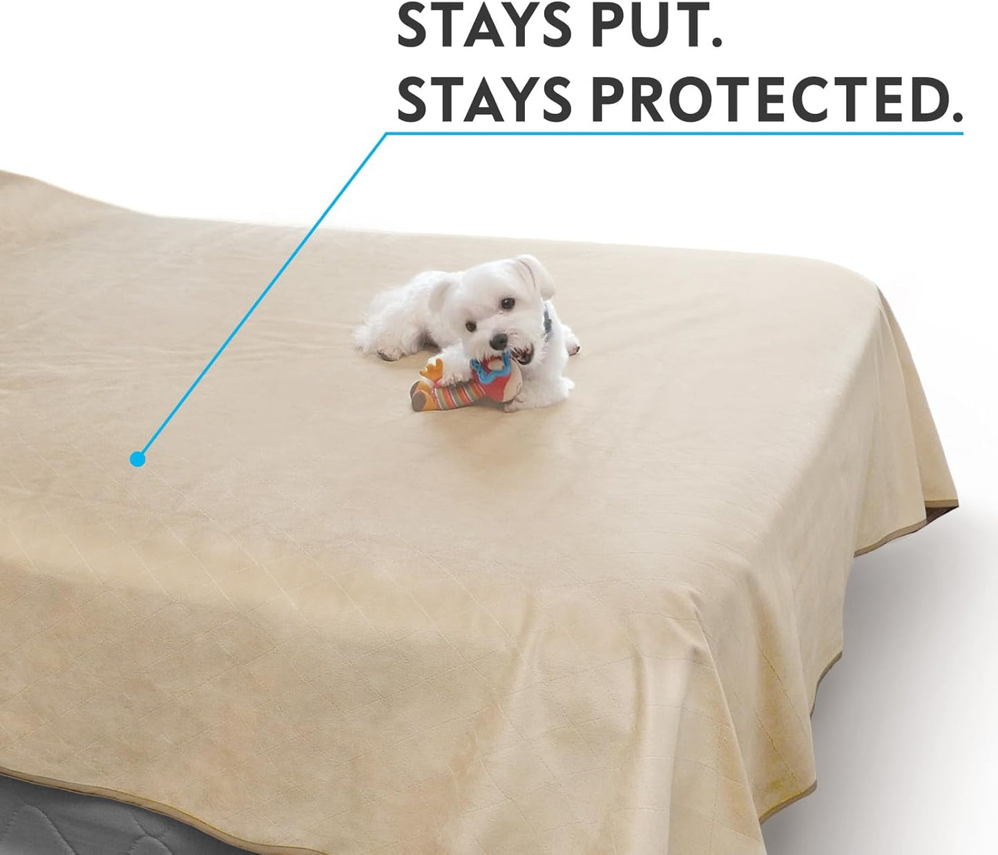 Paw Inspired Washable, Leakproof Couch Cover for Dogs, Pets, Adults | Pet Hair-Resistant, Reversible Protector Blanket for Sofa, Furniture or Bed (California King, King, Queen, Full, Twin Size)