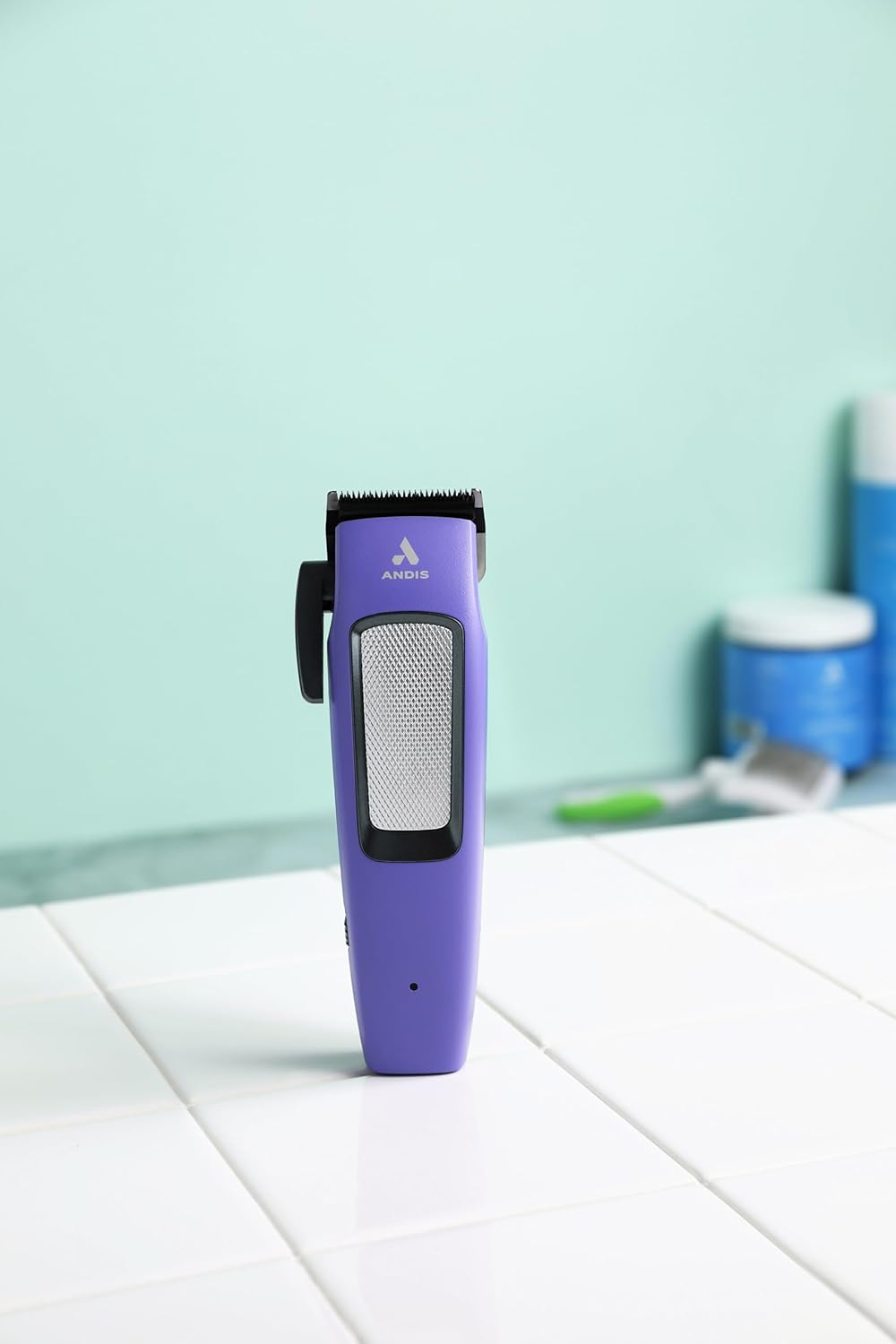 Andis Easy Clip Adjustable Blade Cordless II Dog Clipper, 10 Piece Kit, Lithium-Ion Battery, Purple, 560017