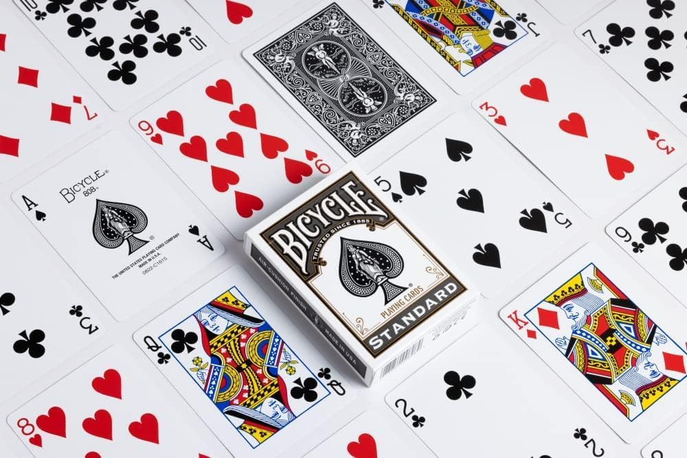 Bicycle Rider Back Playing Cards, Standard Index, Red & Black Decks of Cards, Premium Poker Cards for Blackjack, Casino Games & Family Game Night, 2 Count (Pack of 1)