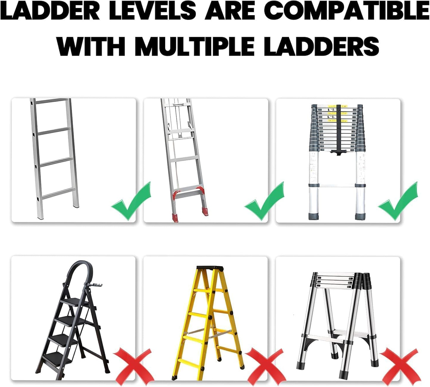 Foldable Ladder Leveler Pro+ - Adjustable 11-18" H & 17-31.5" L Platform for Stairs, 500LB Capacity, Fits <30" Foot Spacing-Orange