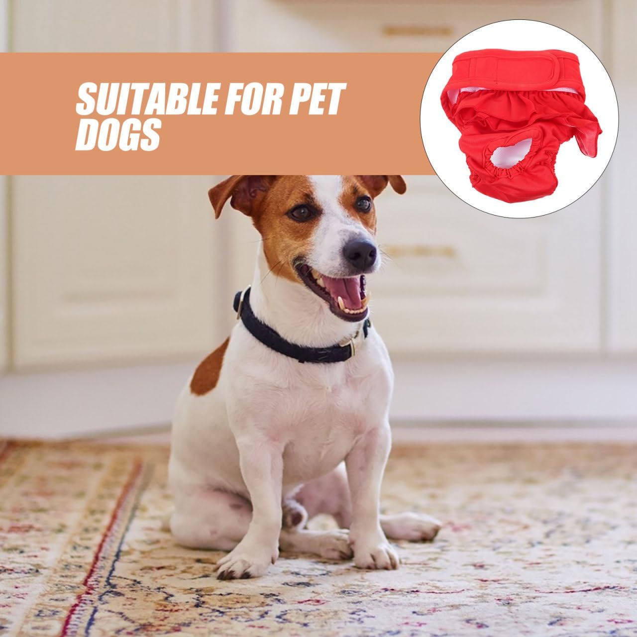 Toyvian Dog Sanitary Panties Washable Female Dog Diapers Leakproof Design Comfortable Period Pants for Girl Dogs Reusable Doggie Pants for Menstruation and Accidents