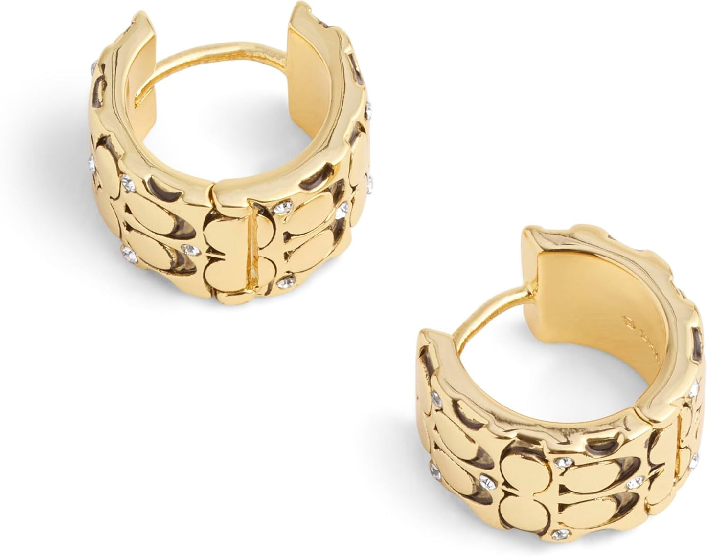 COACH Quilted C Huggie Earrings