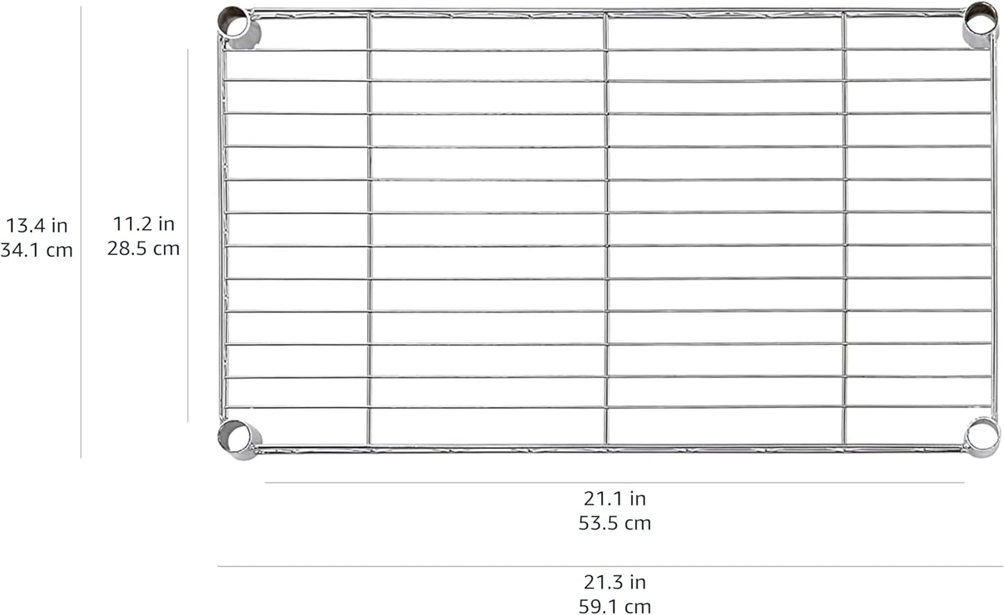 Amazon Basics 4-Shelf Steel Wire Storage Shelves for Garage, Adjustable Metal Shelving Unit, 200 lbs Per Shelf, 23.2" W x 48" H x 13.4" D, Black | Sturdy, Adjustable, Easy Assembly, Storage