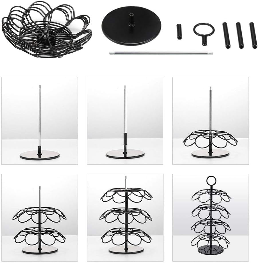 Coffee Pod Carousel Holder,Compatible with K-Cups Organizer Compatible with 36 Cup Pods,Spins 360-Degrees