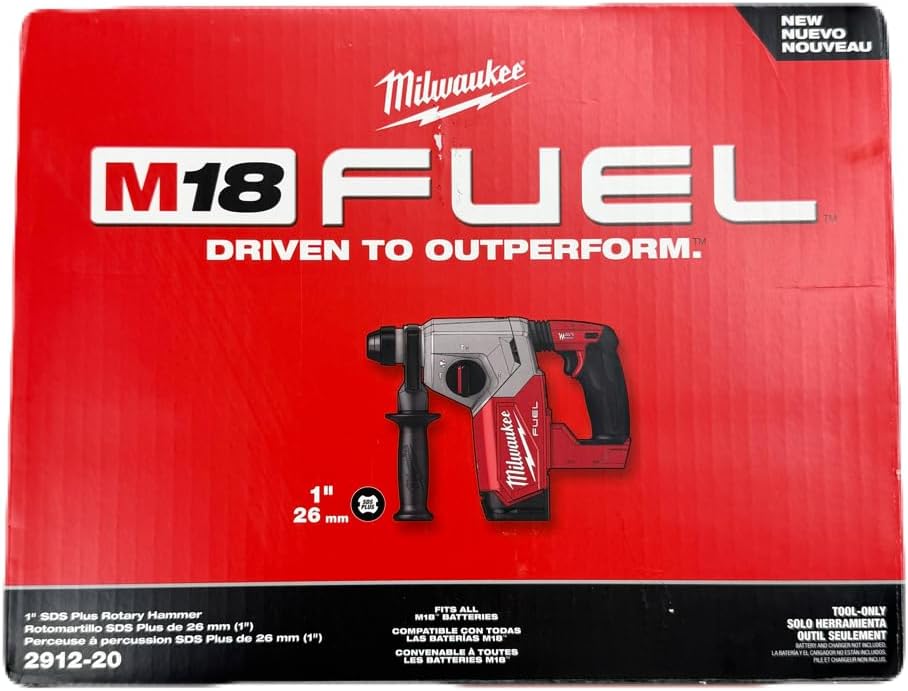 Milwaukee 2912-20 M18 Fuel 18V 1" Sds Plus Brushless Rotary Hammer