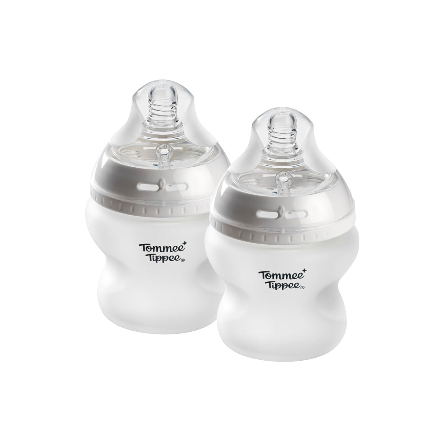 Tommee Tippee Natural Start Silicone Coated Glass Baby Bottles for Feeding from Newborn Up, 5oz, 2 Pack