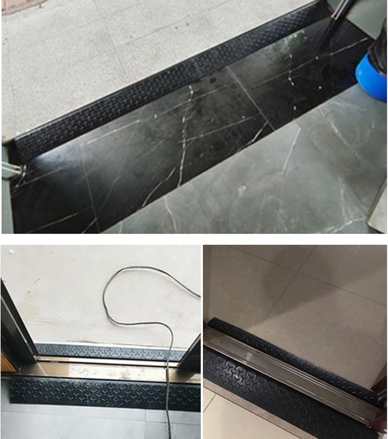 Garage Ramp Edge Solid Rubber Driveway Curb Ramps, 1 to 7 cm High Heavy Duty Threshold Ramp Loading Ramps Car Slop Ramps Heavy Duty Portable Drive Ramps for Driveway Vehicles Suv Truck Forkli