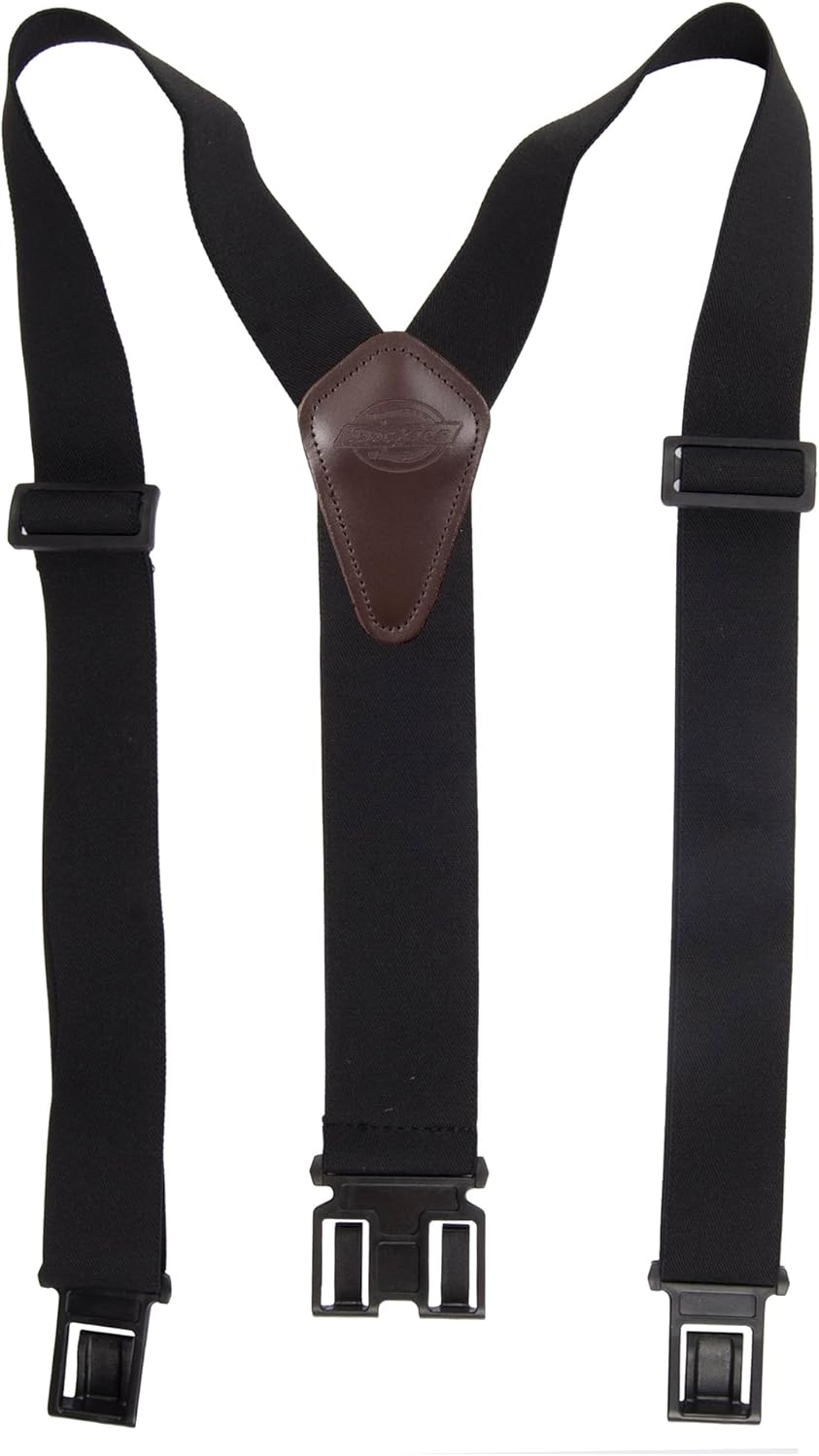 Dickies Men's Belt Clip Stretch Suspenders – Adjustable Fit for Work or Casual Wear