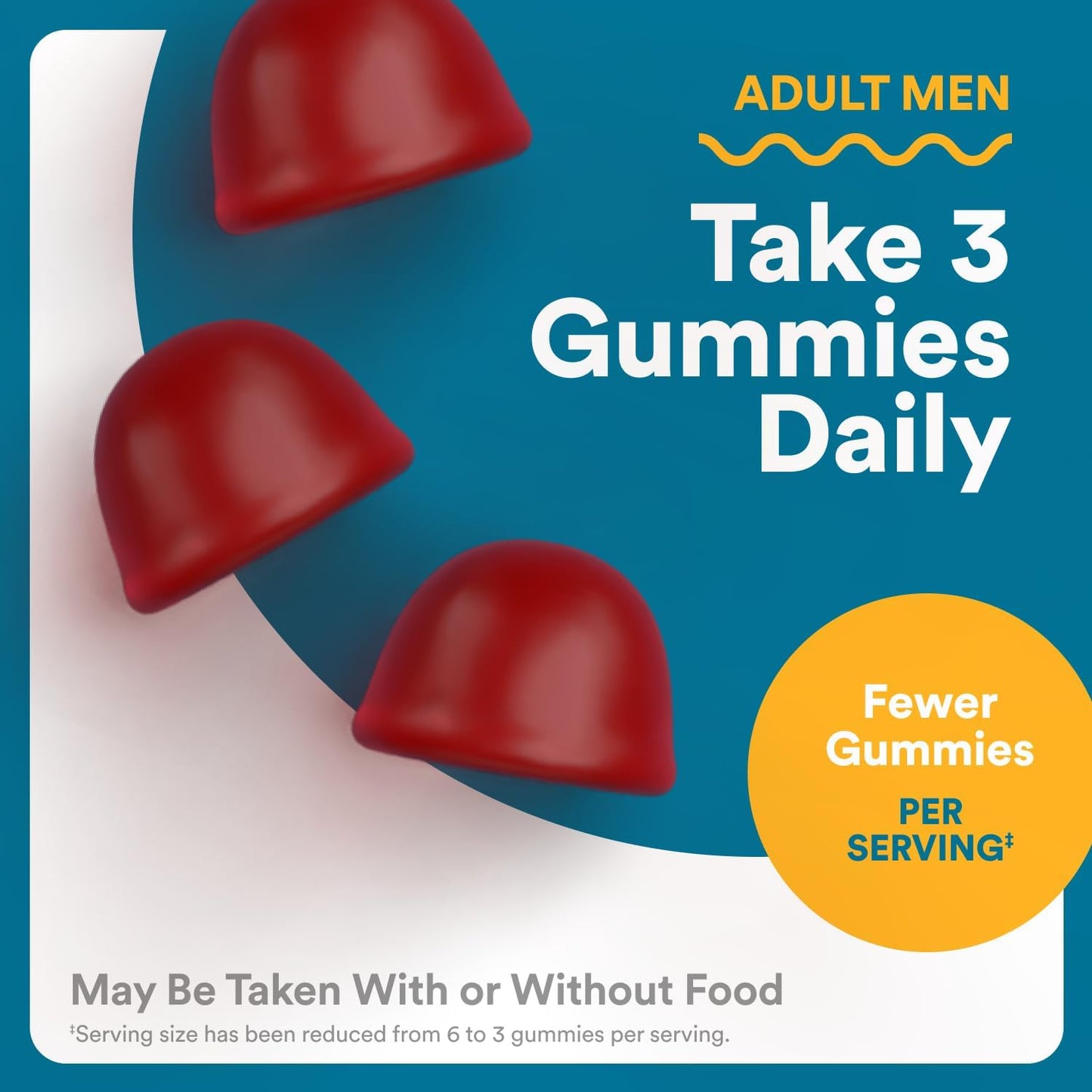 SmartyPants Men's Multivitamin Gummies, Omega 3 (DHA/EPA), Methylfolate, Vitamin D3, C, Vitamin B12, B6, Vitamin A, K, Zinc & Selenium, Gluten Free, 90 Count (30 Day Supply)