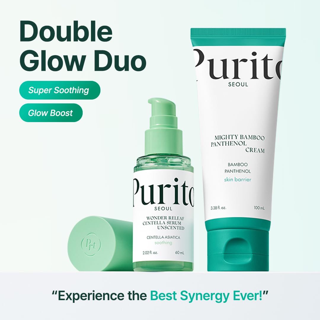 PURITO Centella Unscented Serum for Sensitive Skin – Lightweight Calming & Skin Barrier Repair, 34,860 ppm Soothing Serum, Vegan & Cruelty-Free, Korean Skincare, 2 fl.oz / 60ml
