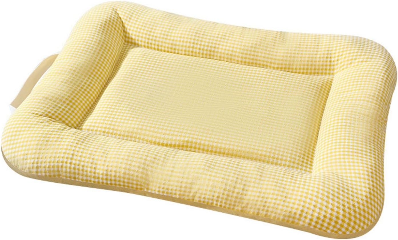 Dog Kennel, Spring and Summer pet, Non-Removable and Washable, Small and Medium-Sized Dog Bed, Teddy ice Silk Cotton(M,Blackandwhite)