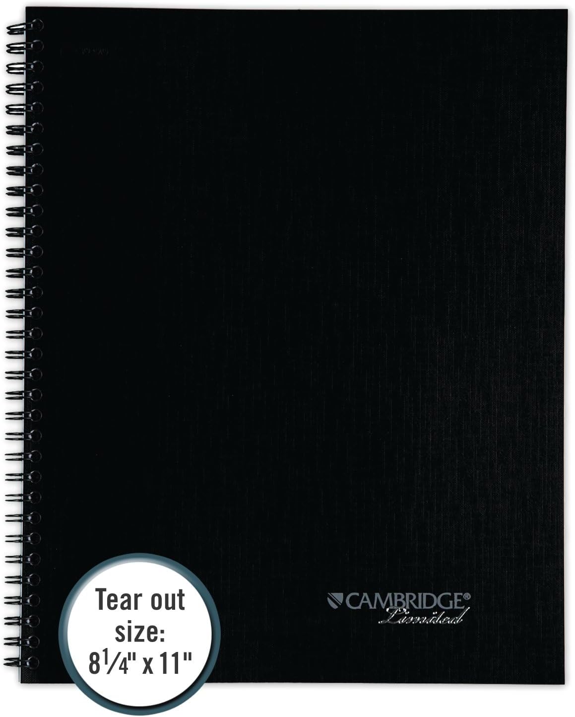 Cambridge Business Notebook, Action Planner, Legal Ruled Paper, 8-1/2" x 11", 80 Sheets, Flexible Soft Touch Cover, Wirebound, Gray (06064)
