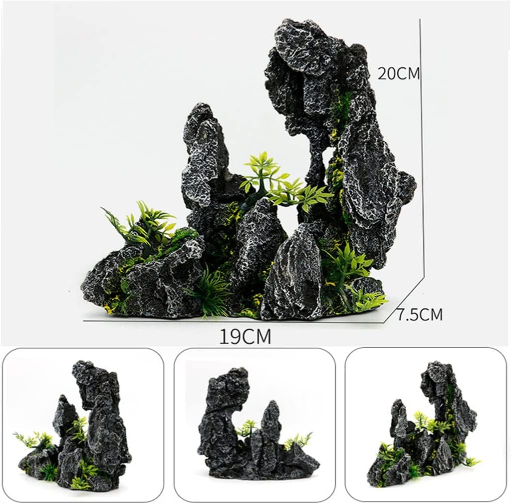 Aquarium Rockery Stone Aquatic Ornaments Fish Tank Landscaping Simulation Landscape Resin Rockery Stone Pet Accessoriess