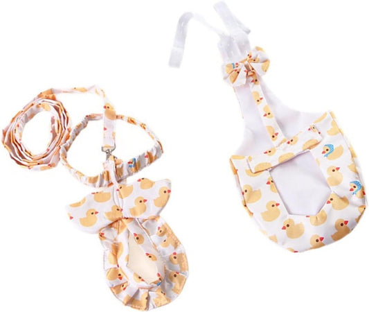 Double Pack Washable Pet Diaper with Strap Themed Leash Comforatable Scratch Proof Fabric for Training Design Pet Leash Set