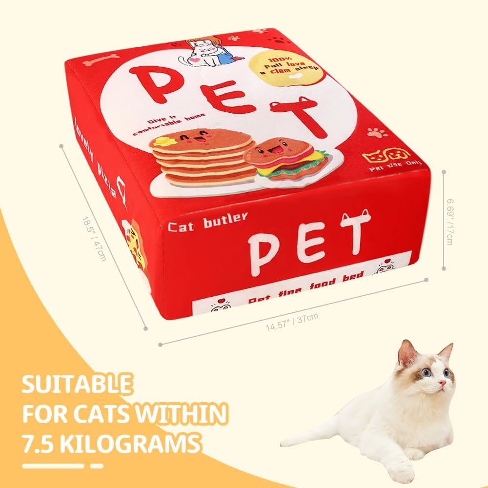 Cute Pet Nest Bed, Suitable for Cats and Small Dogs, Funny Covered Cat Couch, Unique Cat Cave House, Desk Cat Hideaway Enclosed Bed, Accessories for Indoor Kitten Cat Houses. (Blue, M)