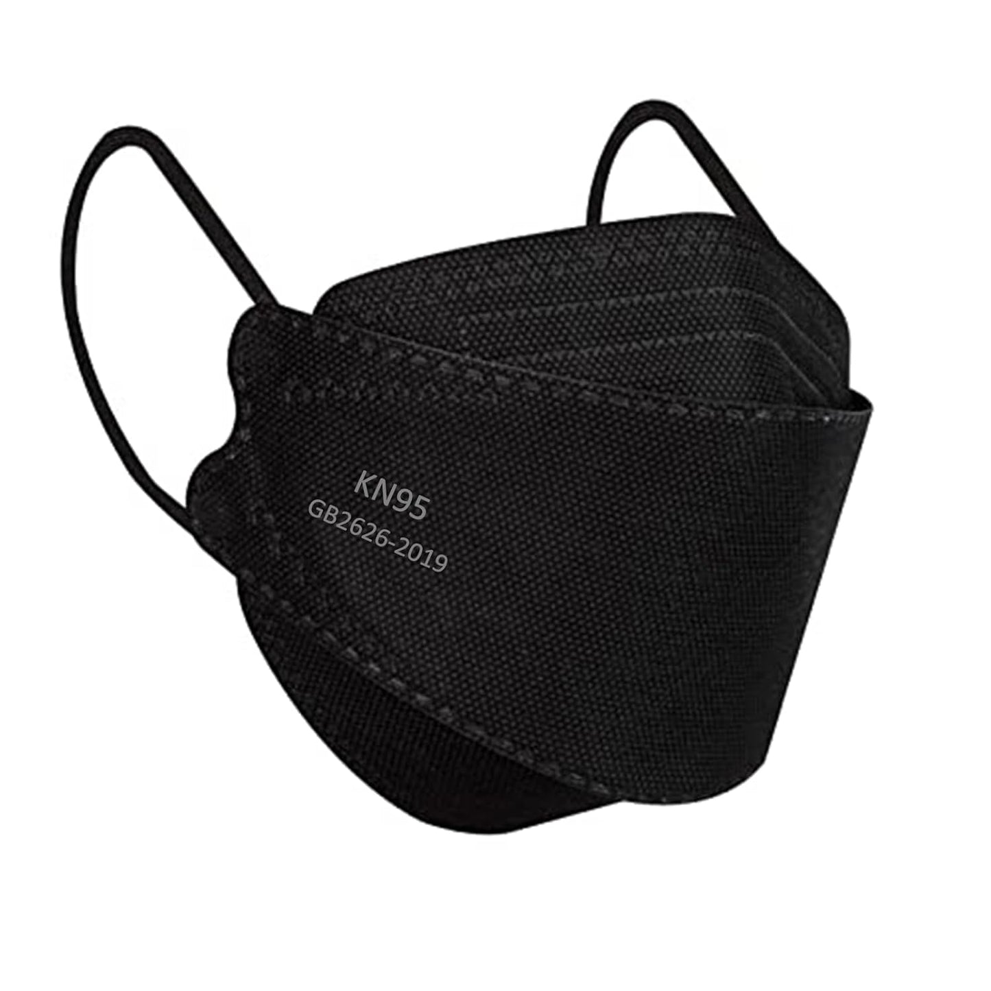 Borje KN95 Face Masks for Adults 50 Pack,5-Ply Black Disposable Face Mask Against PM 2.5 Smoke & Dust, Filtration Efficiency 95%
