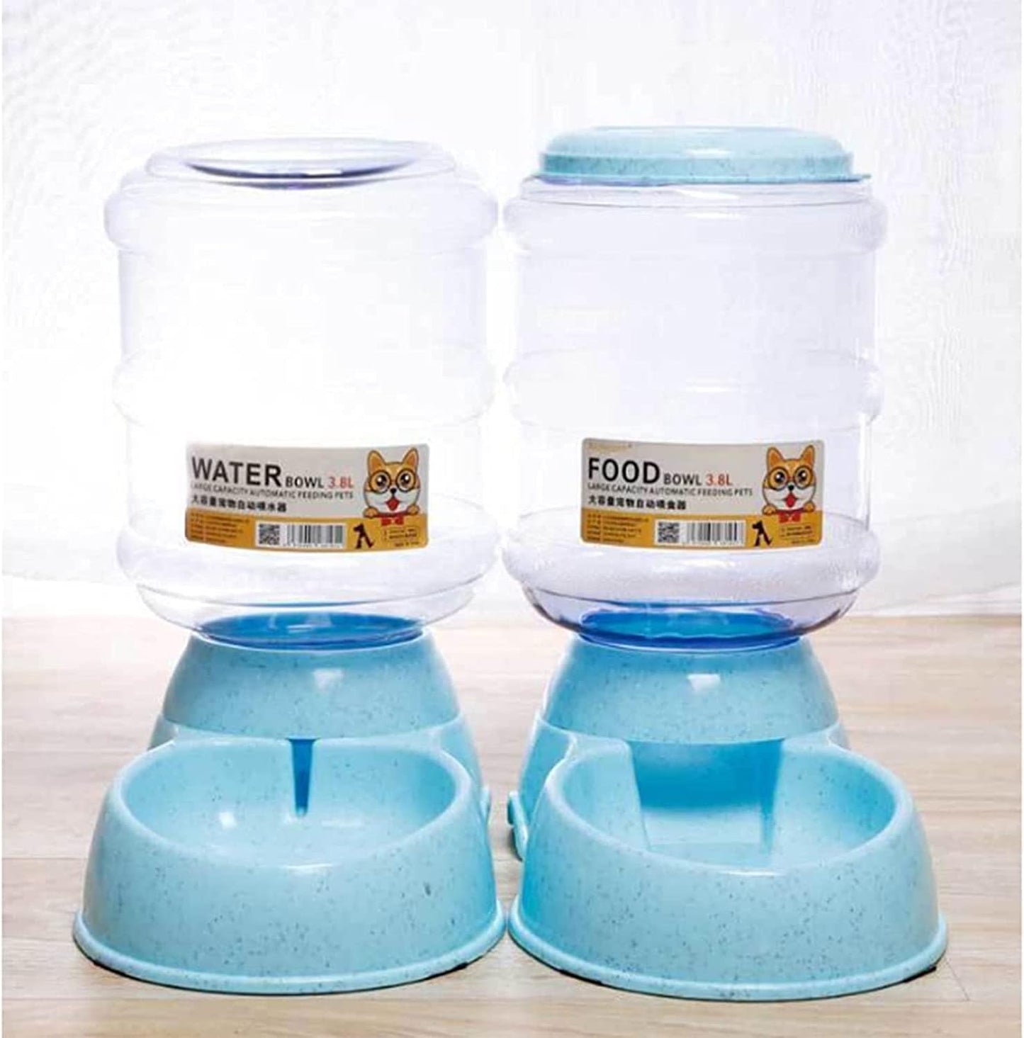 Water Dispenser 3.8 Liter Automatic Cat Feeders Large Capacity Cat Water Fountain Dog Safe Plastic Baby Bottle Feeders Water Dispenser for Small to Medium Dogs Cat Fountain (Feeders)