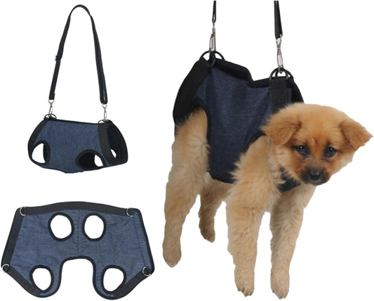 Shinsto Adjustable Full Body Dog Support Harness Lifting Sling for Senior Pets Recovery from Blue Medium