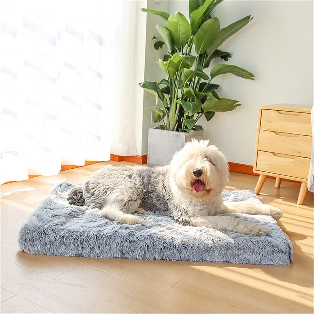 Ultra Plush Foam Dog Bed Rectangular Cat Dog Mats/Removable Cover Pet Mattress Cushion for Small Large Dogs (A XXL)