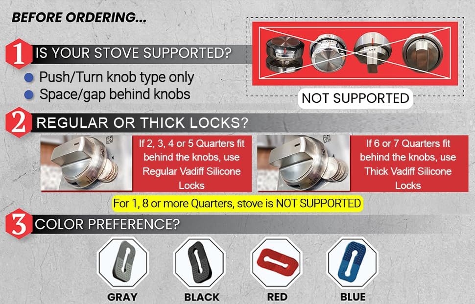 2025-26 Mom's Choice Winner- Gas Stove Knob Locks - Gray Silicone Stove Knob Safety Covers for Toddlers, Pets - Child Proof Universal Size Knobs - Baby Proofing Protectors for Electric Stoves- 5Pcs