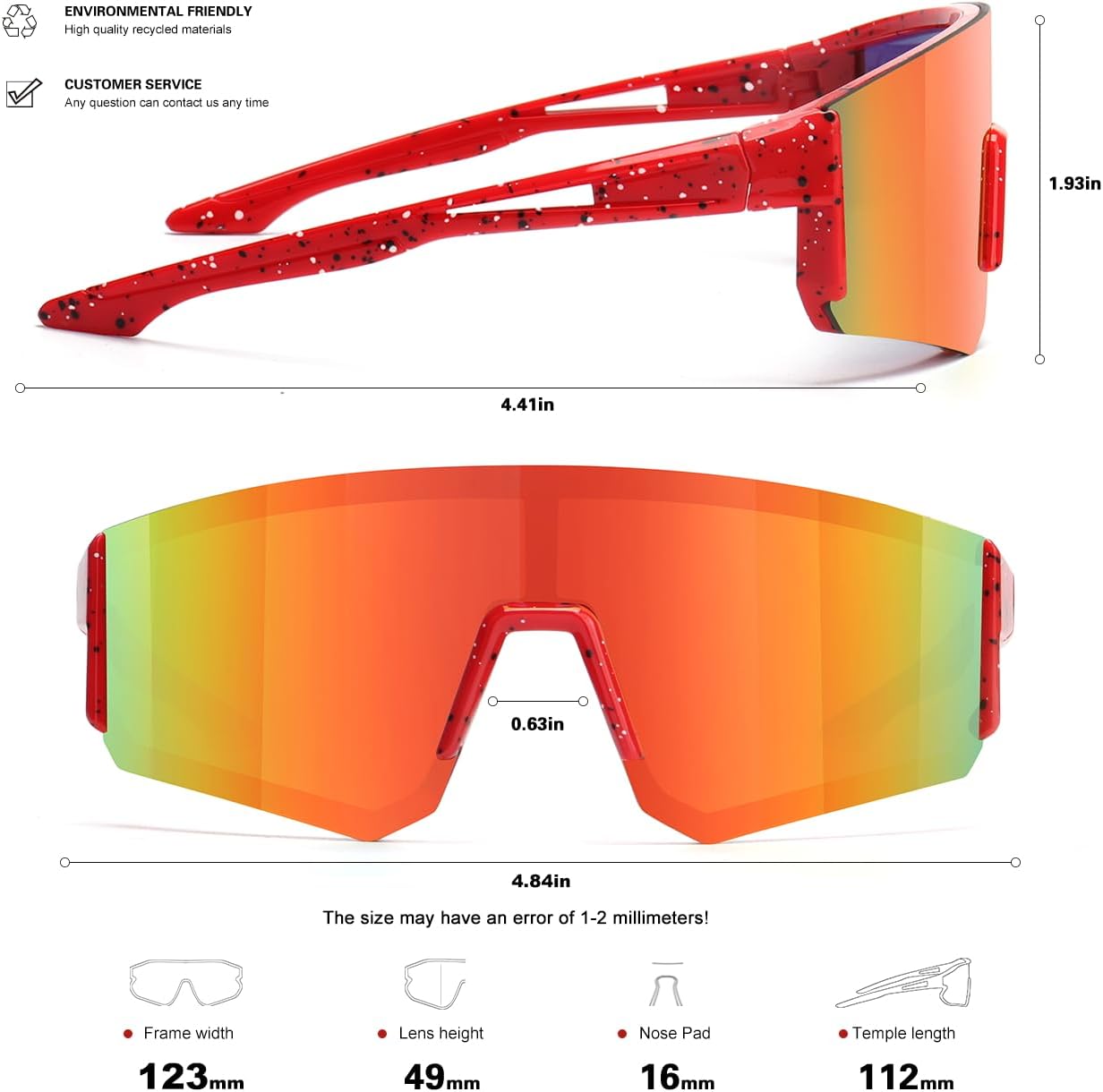 Youth Baseball Sunglasses for Boys Girls Age 6-12 Softball Cycling Sports Sunglasses for Kids Lightweight Frame