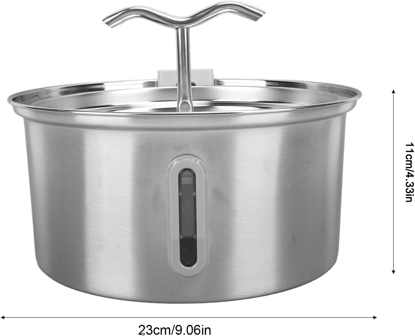 Cat Water Fountain Stainless Steel,3.2L Capacity Dog Drinking Fountain,Automatic Cat Fountain with Water Level Window, Quiet Pump, for Multiple Pets