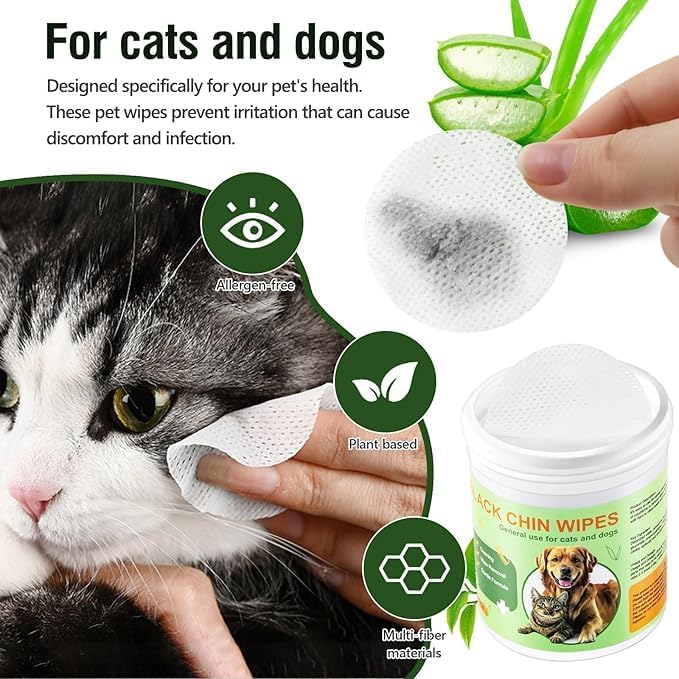 Pet Wipes for Dogs and Cats, All Purpose Cleaning Wipes for Paws, Ears, Butt, Face and Eyes, Unscented Extra Thick, Easy to Carry