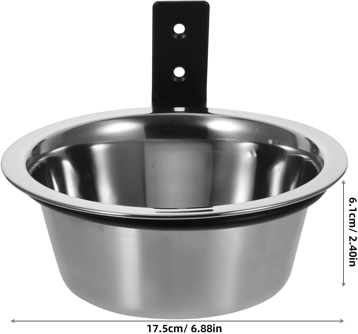 Milisten Elevated Wall-Mounted Dog Bowl 6-inch Raised Pet Food and Water Feeder Small to Medium Dogs Puppy Feeder for Comfortable Feeding