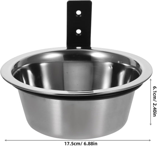 Milisten Elevated Wall-Mounted Dog Bowl 6-inch Raised Pet Food and Water Feeder Small to Medium Dogs Puppy Feeder for Comfortable Feeding