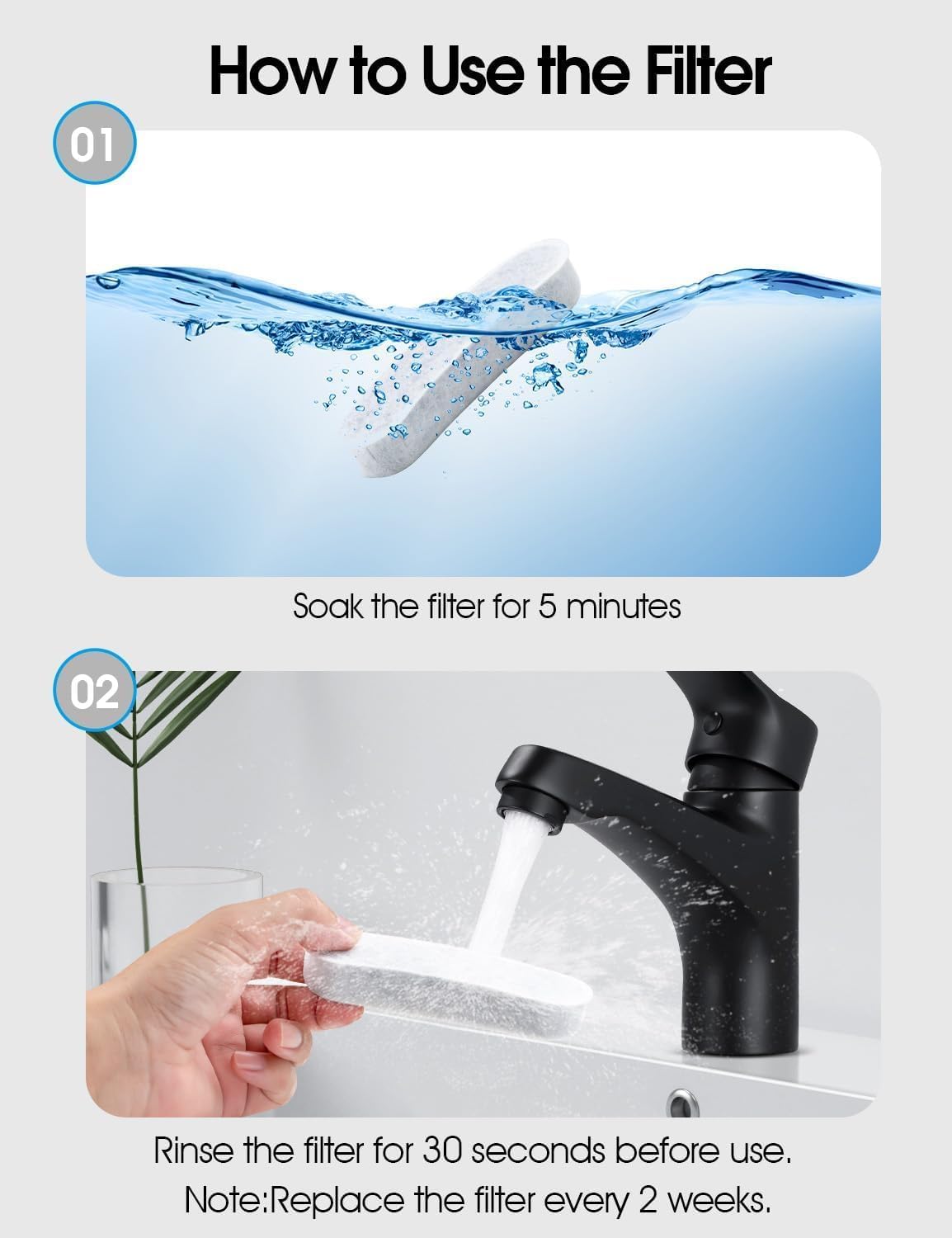 8 Pcs Pet Water Fountain Filters for W600 Model Dog Fountain,Replacement Large Dog Fountain Filters for Dogs and Cats