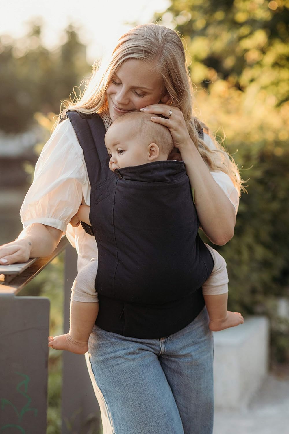 Boba Baby Carrier Classic - Backpack or Front Pack Baby Sling for 7 lb Infants and Toddlers up to 45 pounds (Navy)