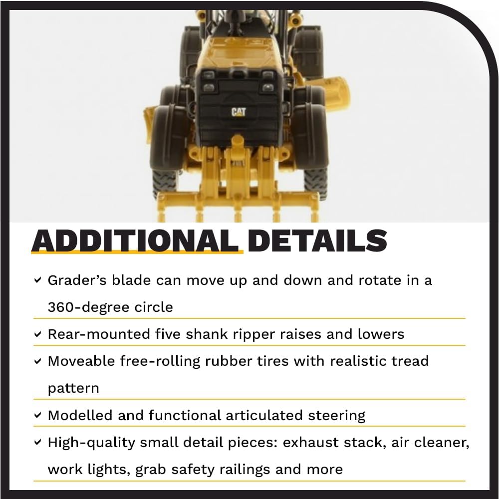 Caterpillar 12M3 Motor Grader HO Series Vehicle, Scale 1:87